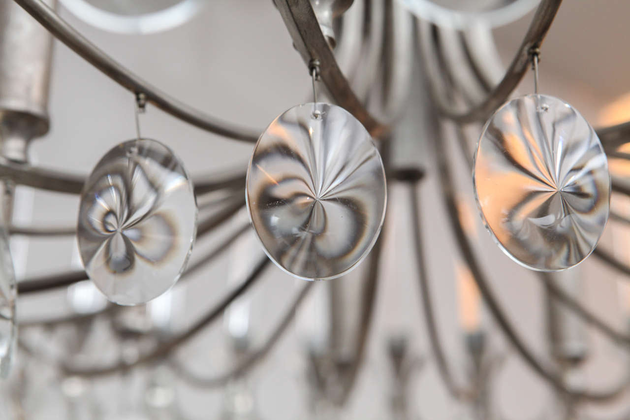 Mid-20th Century Silver-Plated Chandelier by Sciolari, Italy 1960