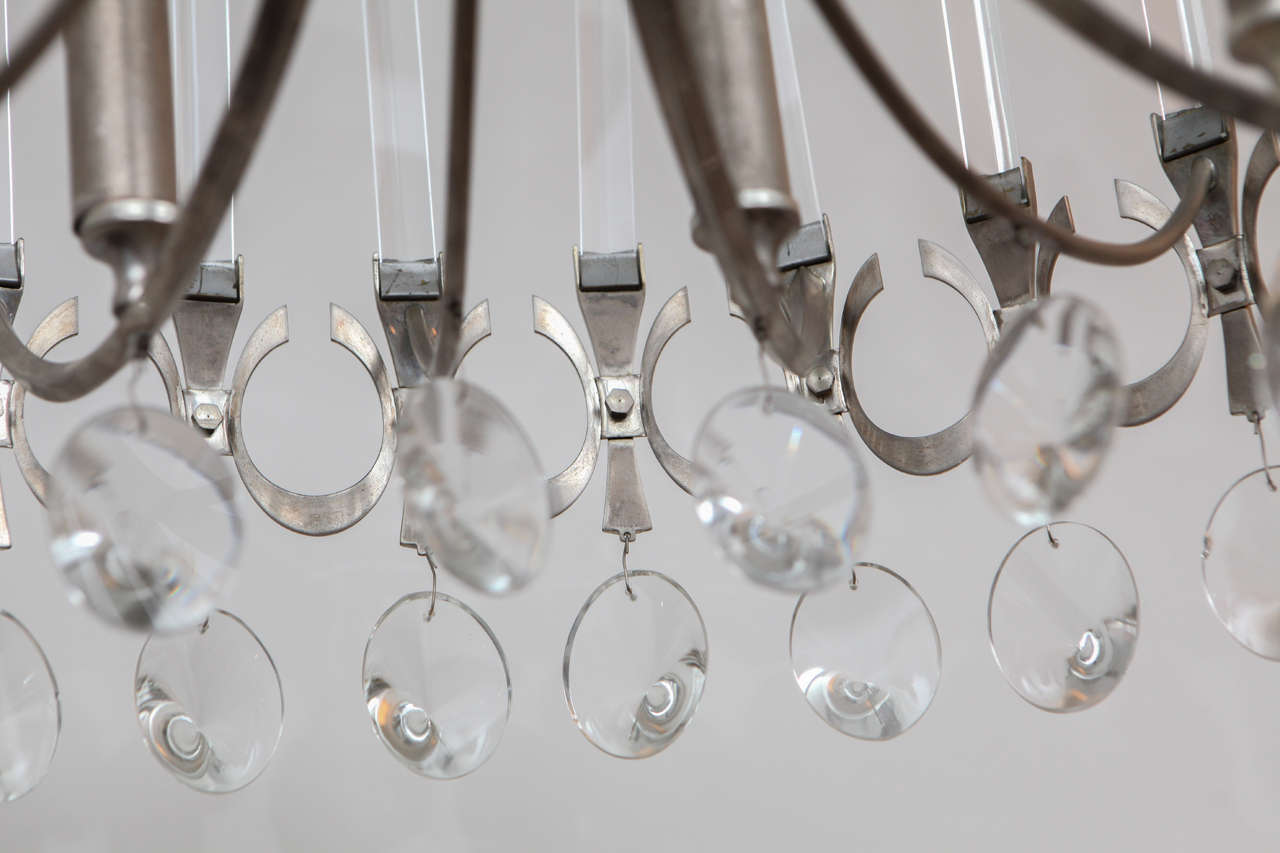 Silver-Plated Chandelier by Sciolari, Italy 1960 1