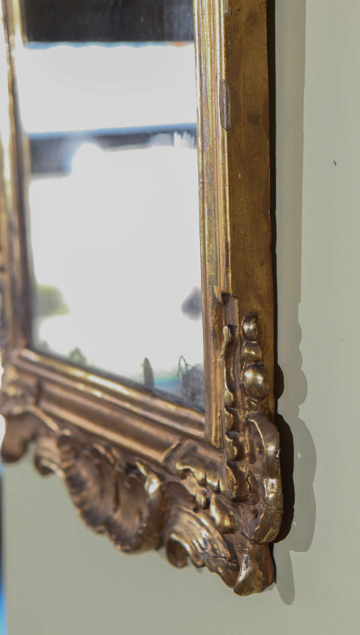 Italian Carved and Gilt Rococo Mirror  1