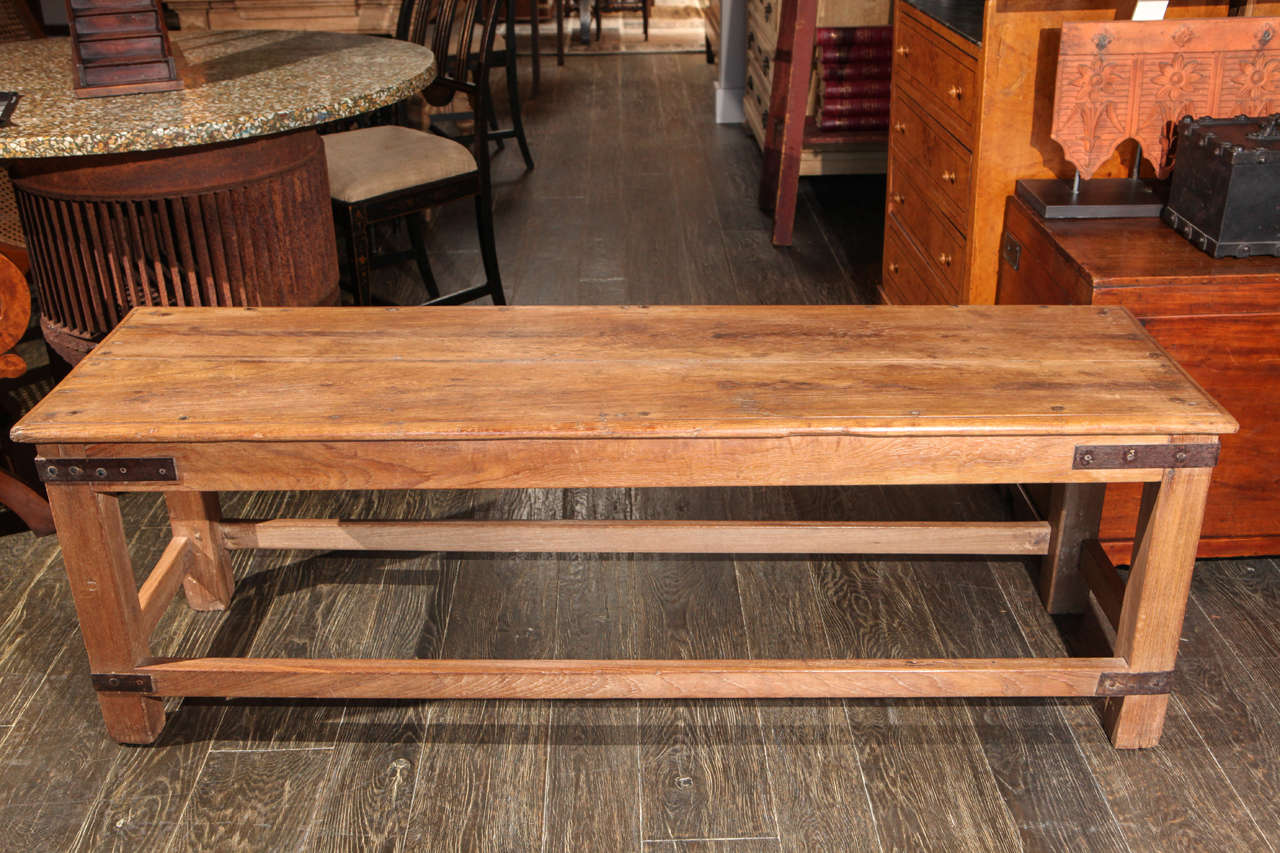 English A Bench in Teak, Circa 1900