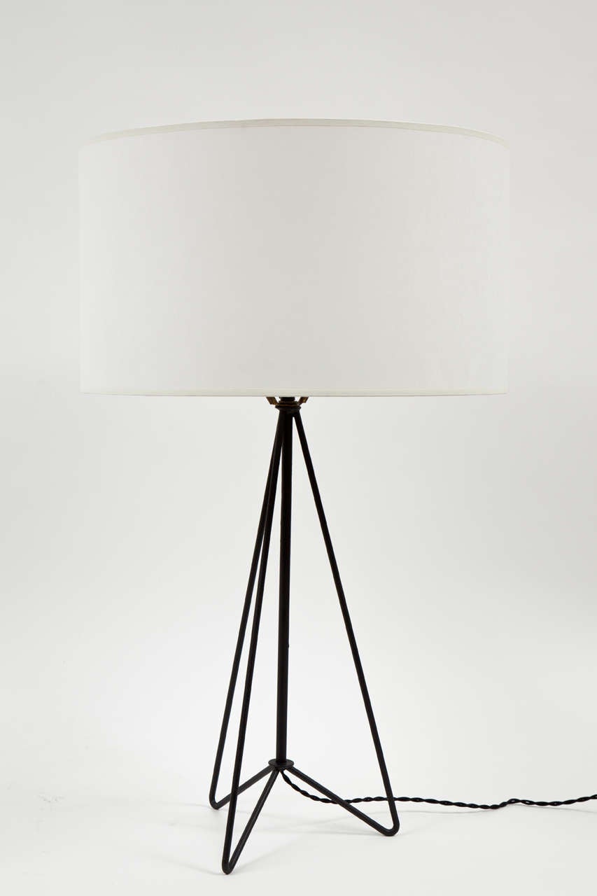 Minimalist Black Iron Table Lamp at 1stDibs