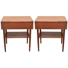 Pair of Brown and Saltman Side Tables