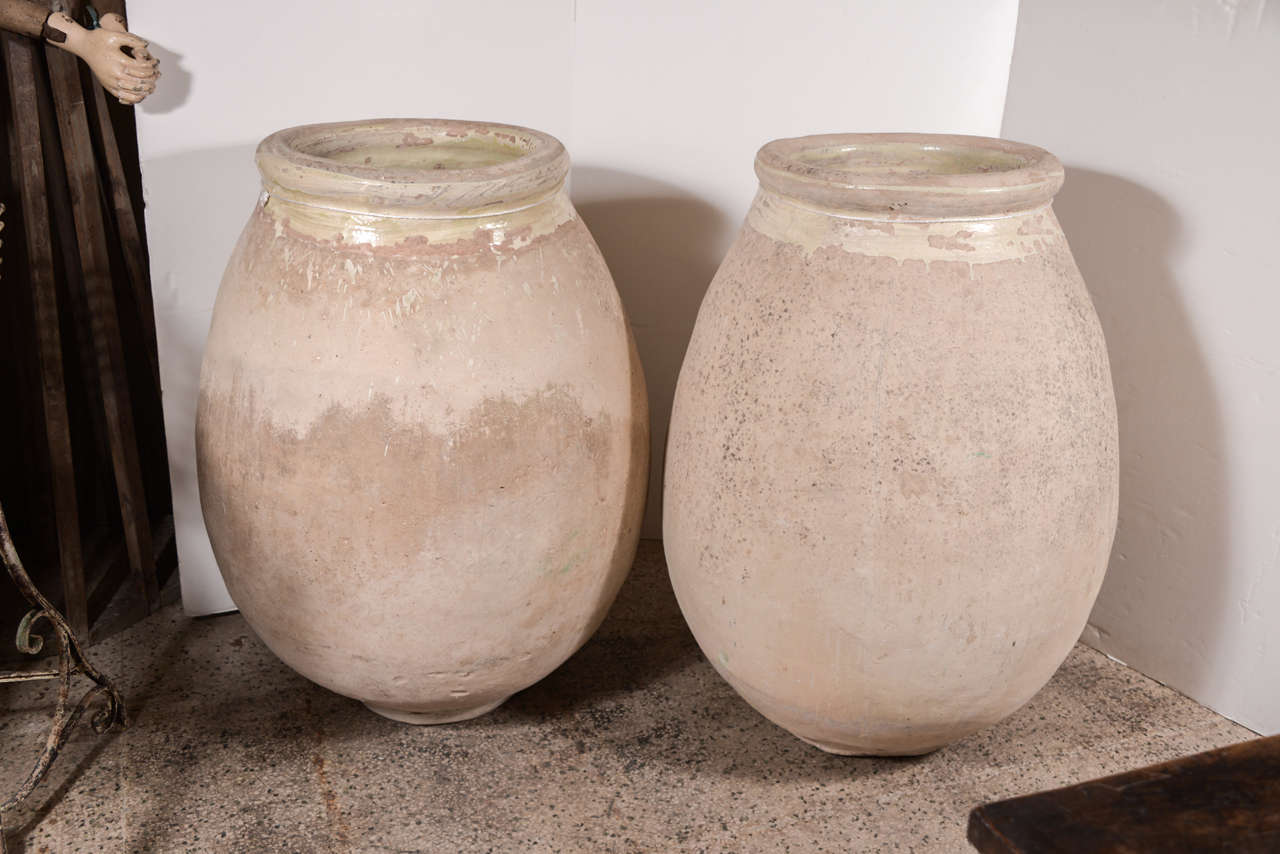 Pair of 19th century Biot jars from France. Priced for the pair, but will sell jars individually at $4,900 each.