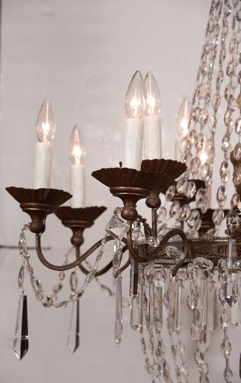Carved Italian Empire Style Chandelier