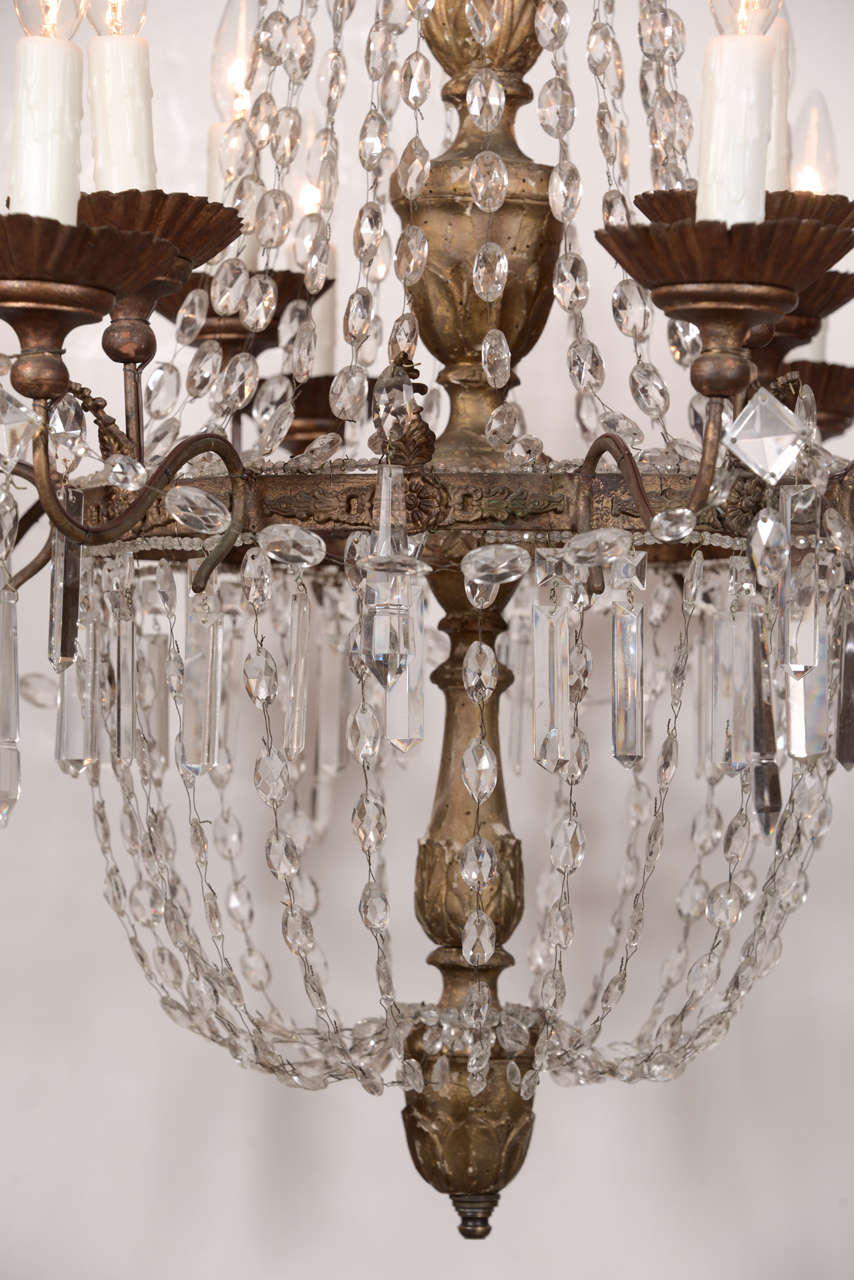 Italian Empire Style Chandelier In Excellent Condition In Houston, TX