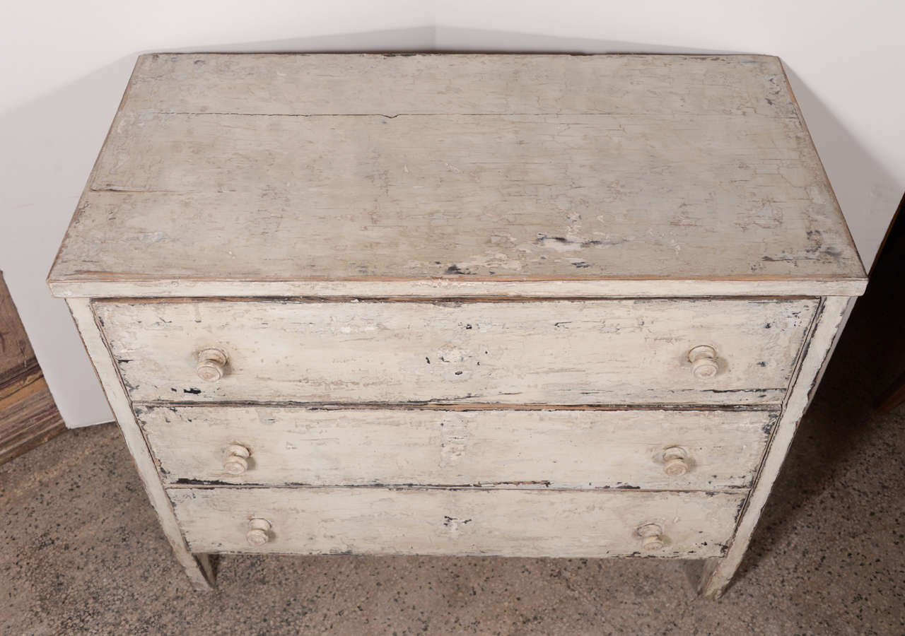 Mid-20th Century Pair of Primitive Painted Chests