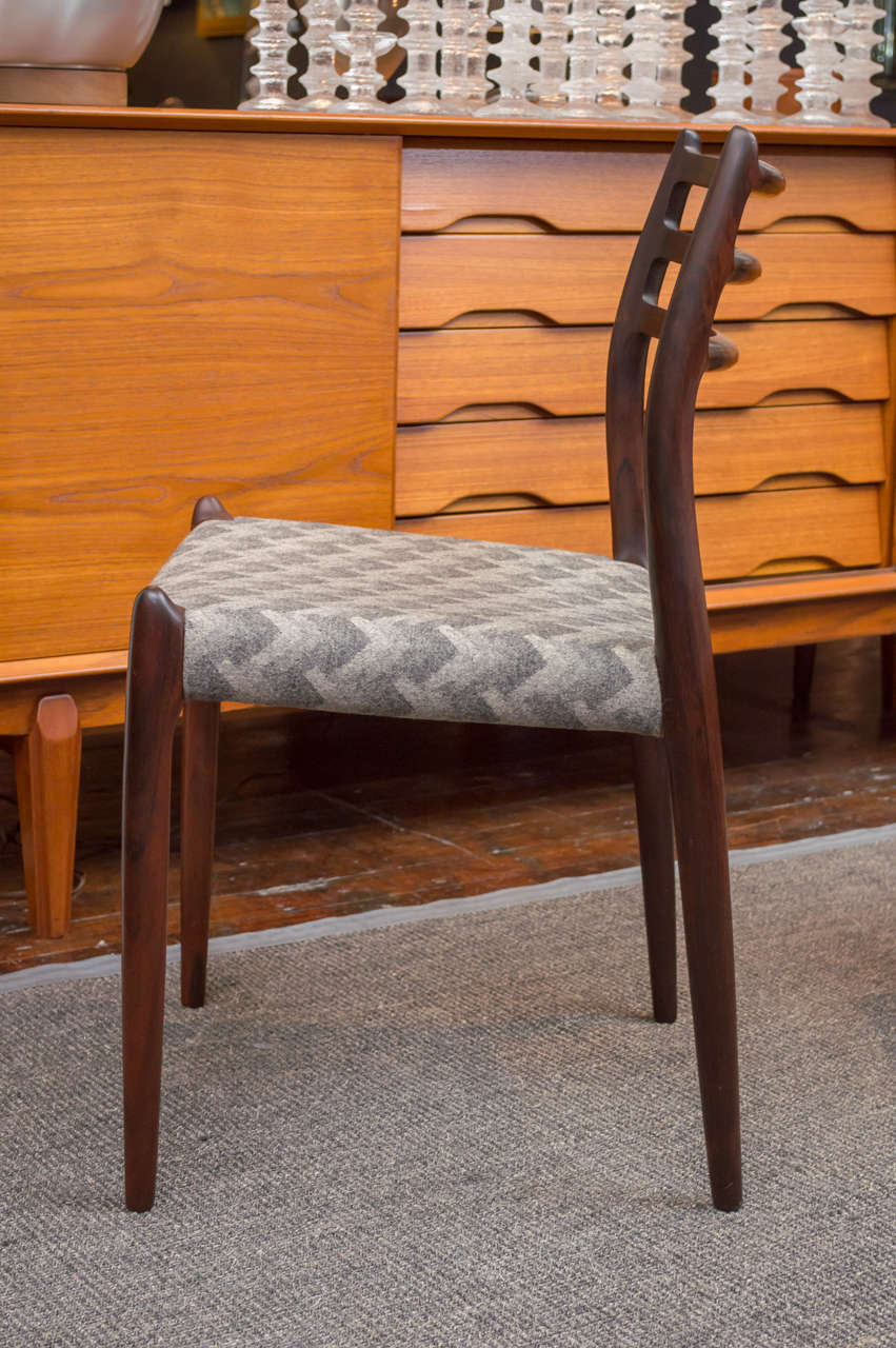 Moller Model #78 Rosewood Chairs In Excellent Condition In San Francisco, CA