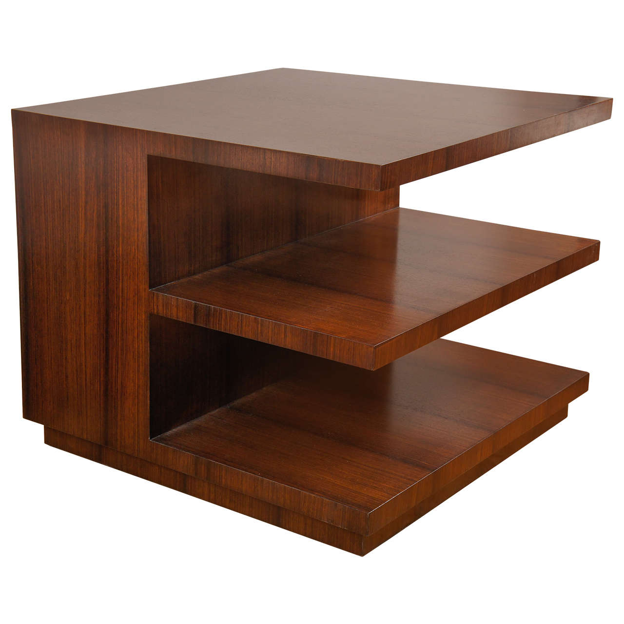 Modern Cube Table with Shelves