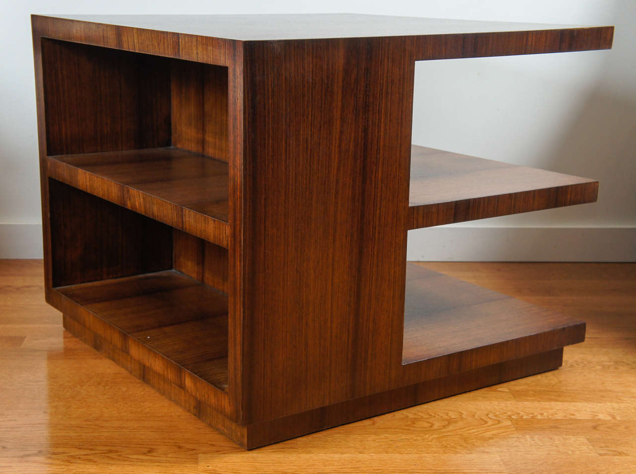 American Modern Cube Table with Shelves
