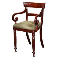 19th century, Irish Billiard Room Chair