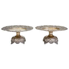 Pair of Sterling Silver Tazzas