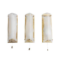 Kalmar Brass Murano Glass Wall-light Sconces