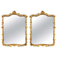 Pair of Belle Epoque Style Giltwood Mirrors manner of Jansen