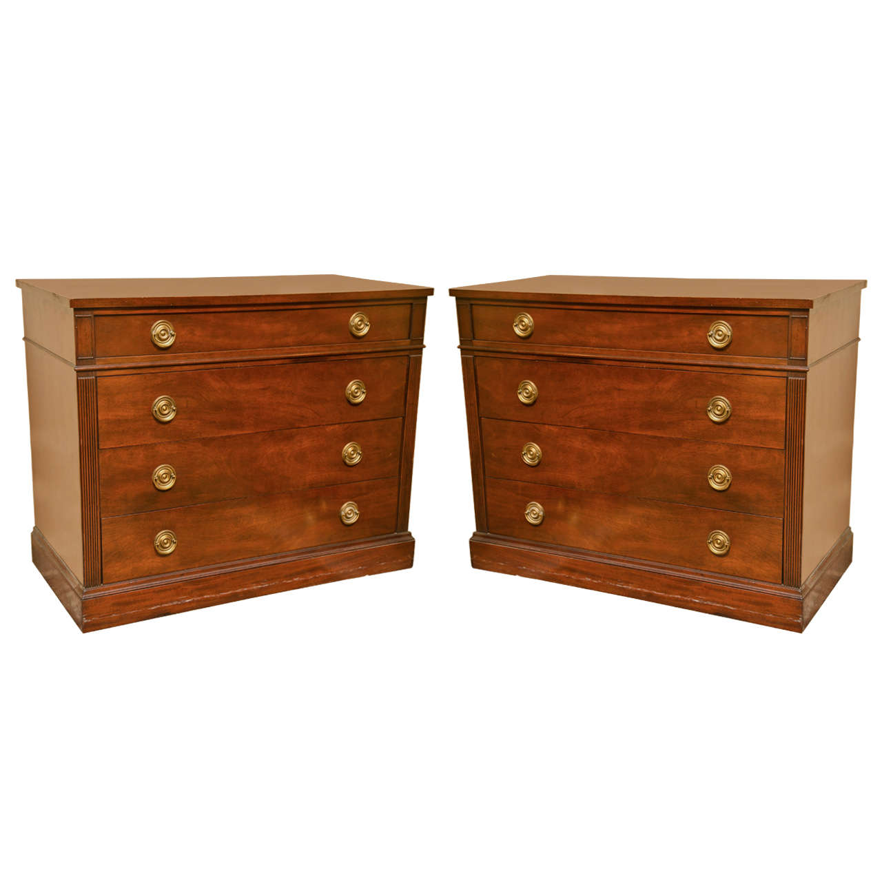 Pair of Mahogany Bachelor's Chests by Kittinger