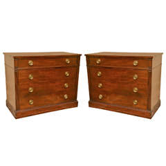 Pair of Mahogany Bachelor's Chests by Kittinger