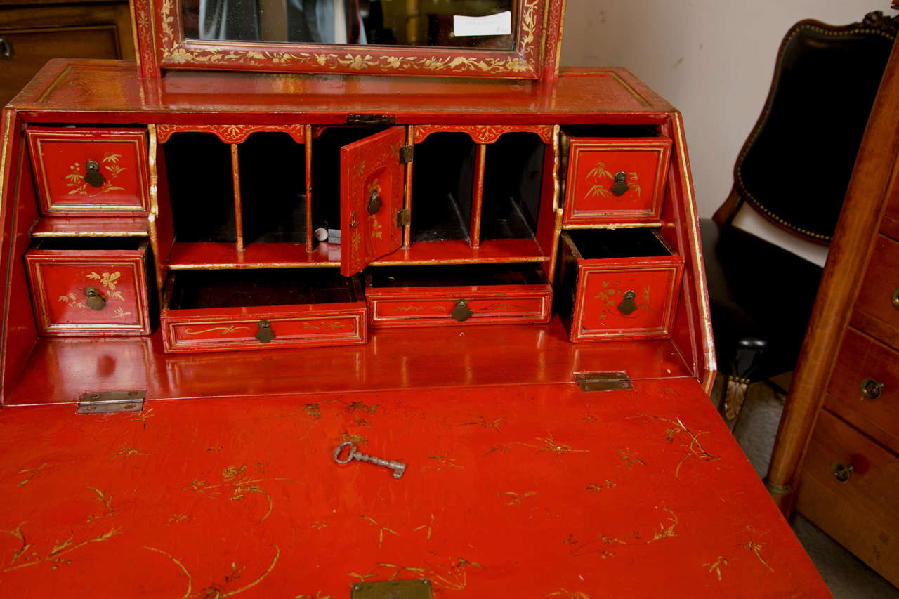 19th Century Painted Chinoiserie Desk In Good Condition In Stamford, CT