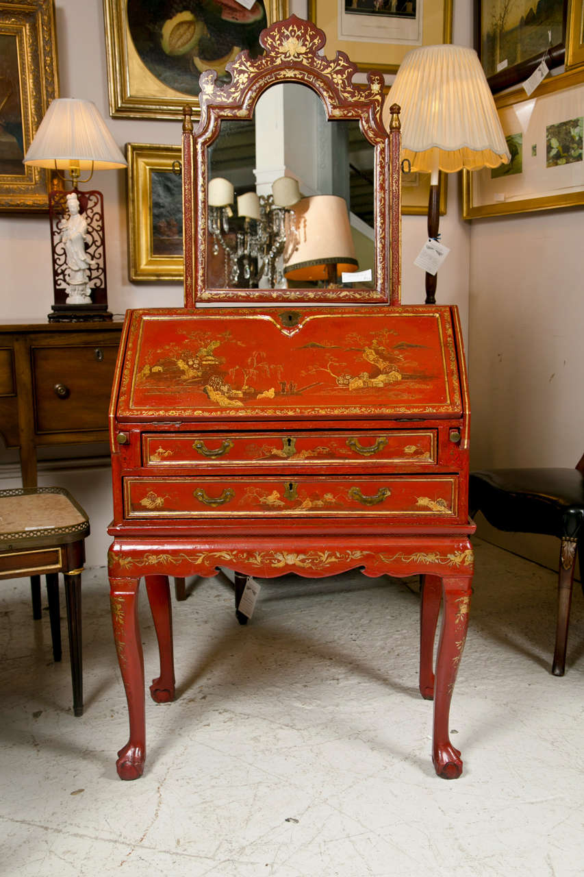 19th Century Painted Chinoiserie Desk 5