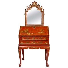 Antique 19th Century Painted Chinoiserie Desk
