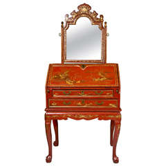 19th Century Painted Chinoiserie Vanity 9