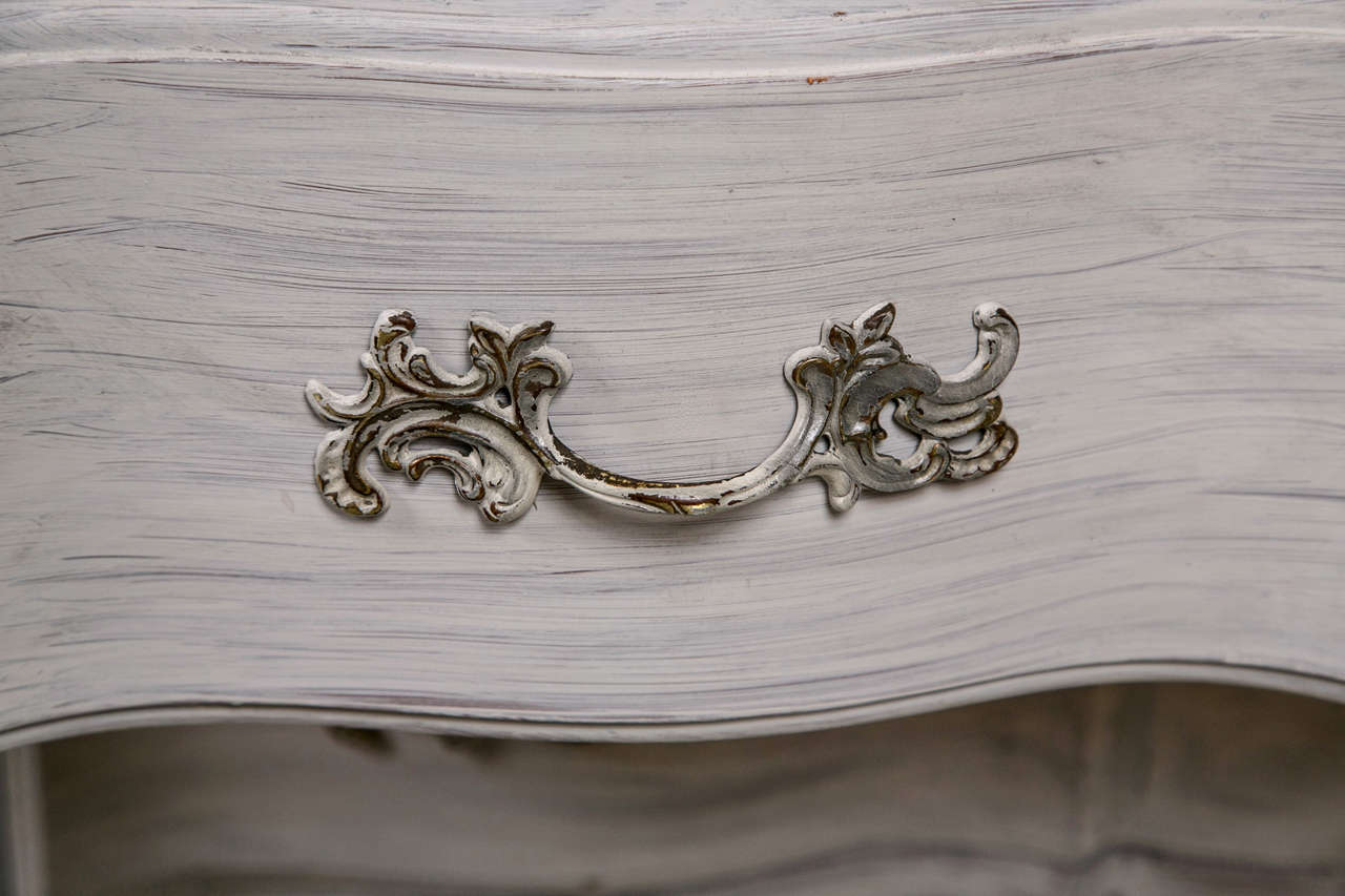 Pair of White Painted Louis XV Style Chests 3