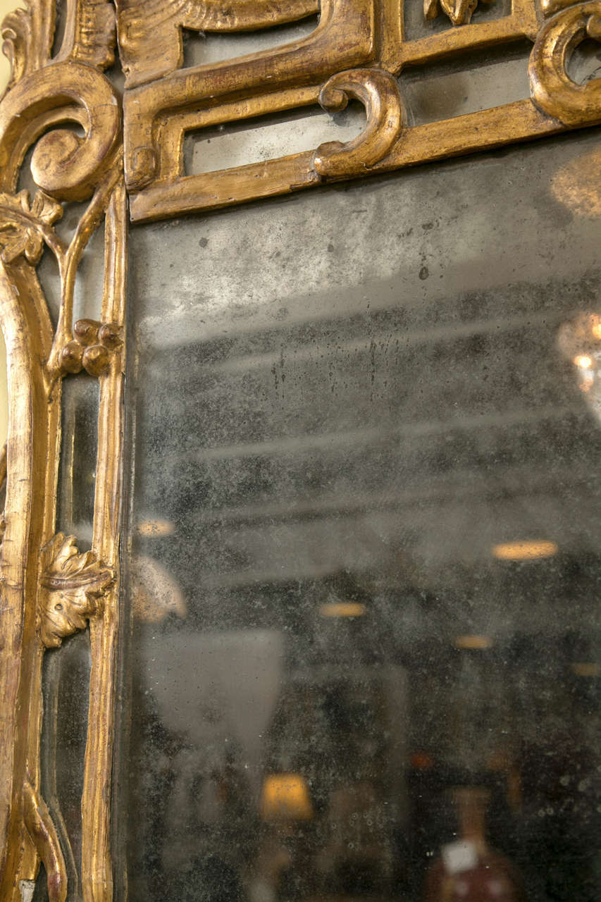 19th Century French 18th Century Giltwood Mirror