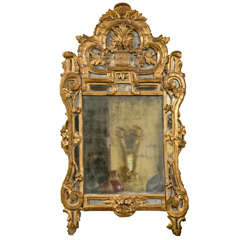 Antique French 18th Century Giltwood Mirror