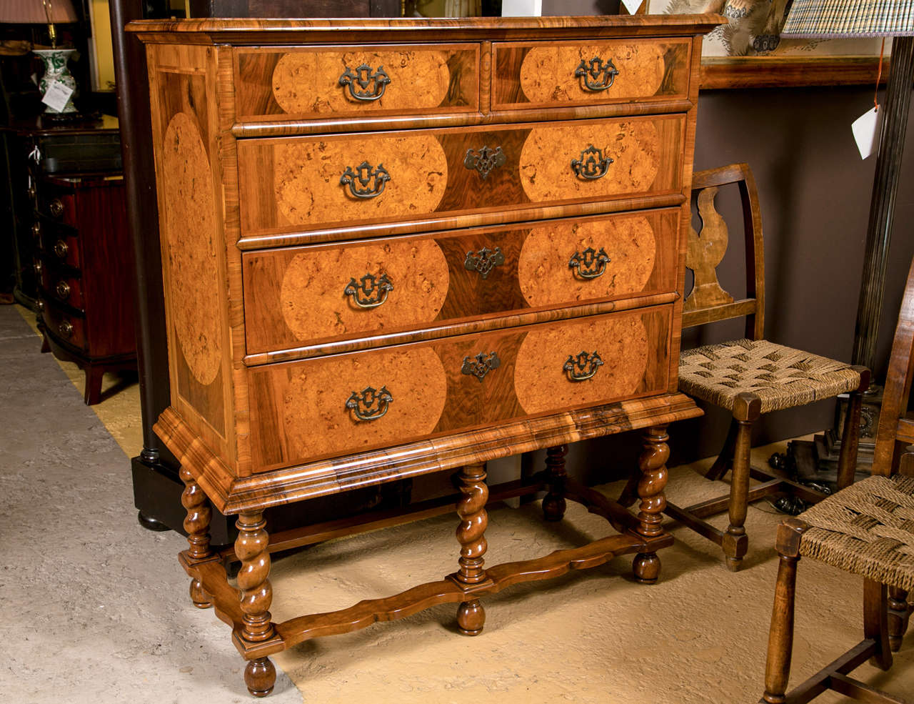 William and Mary Style Chest on Stand 5