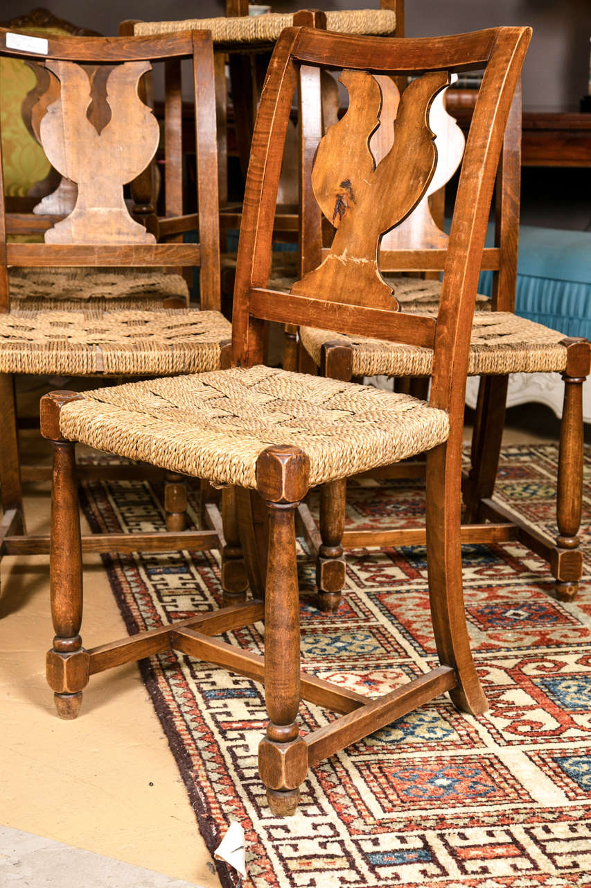 Set of 8 English Provincial Style Dining Chairs