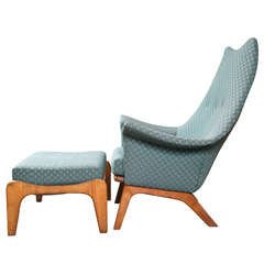 Danish Modern Lounge Chair & Stool Adrian Pearsall