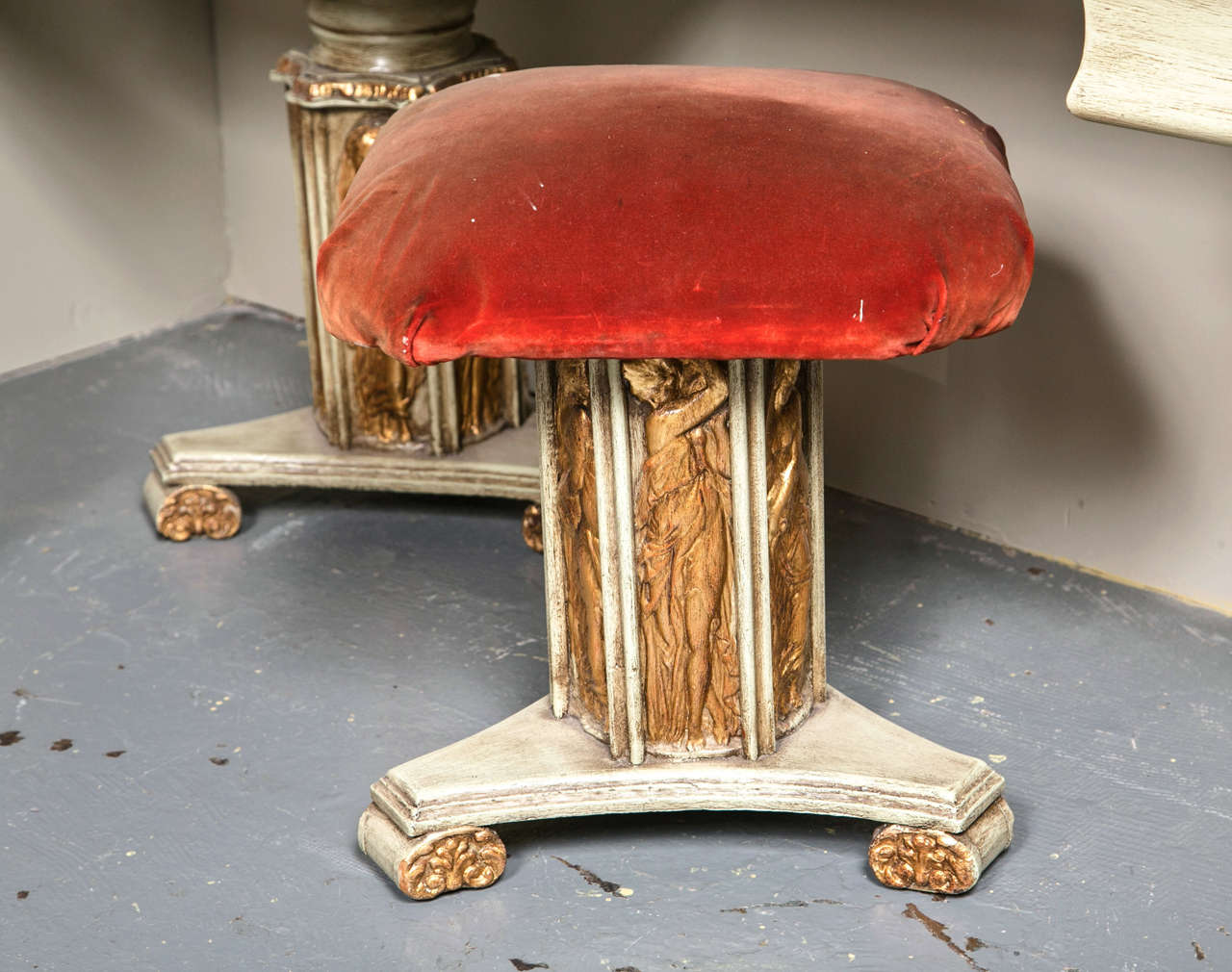 French Louis XVI Style Vanity & Stool by Jansen 3