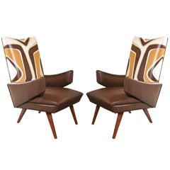 Pair of Mid-Century Leather Chairs