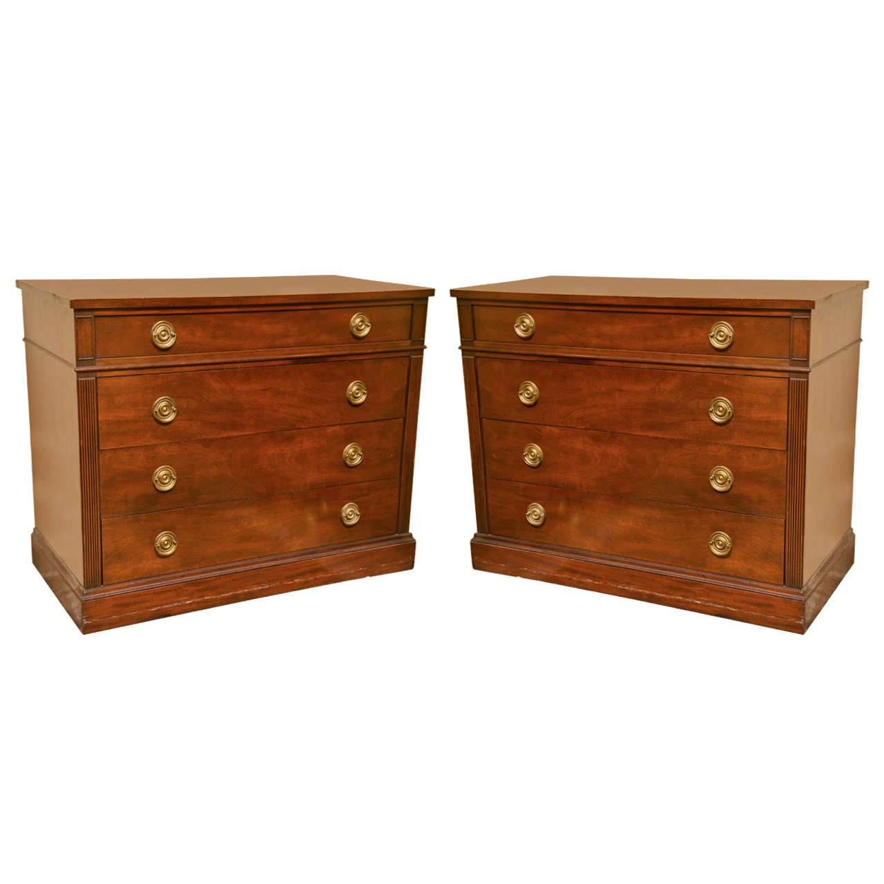 Pair of Mahogany Bachelor's Chests by Kittinger at 1stdibs