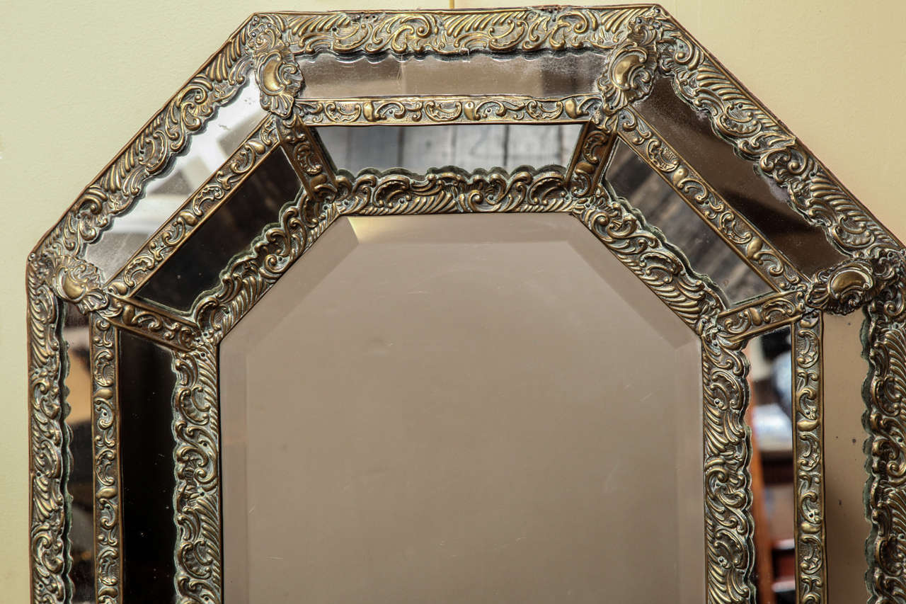 Belgian 19th Century Flemish Marginal Mirror