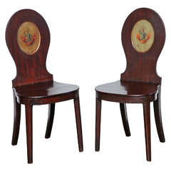 Pair of 19th Century English Hall Chairs 2