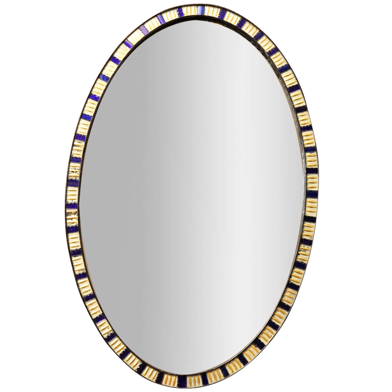 19th Century Irish Oval Lozenge Mirror For Sale