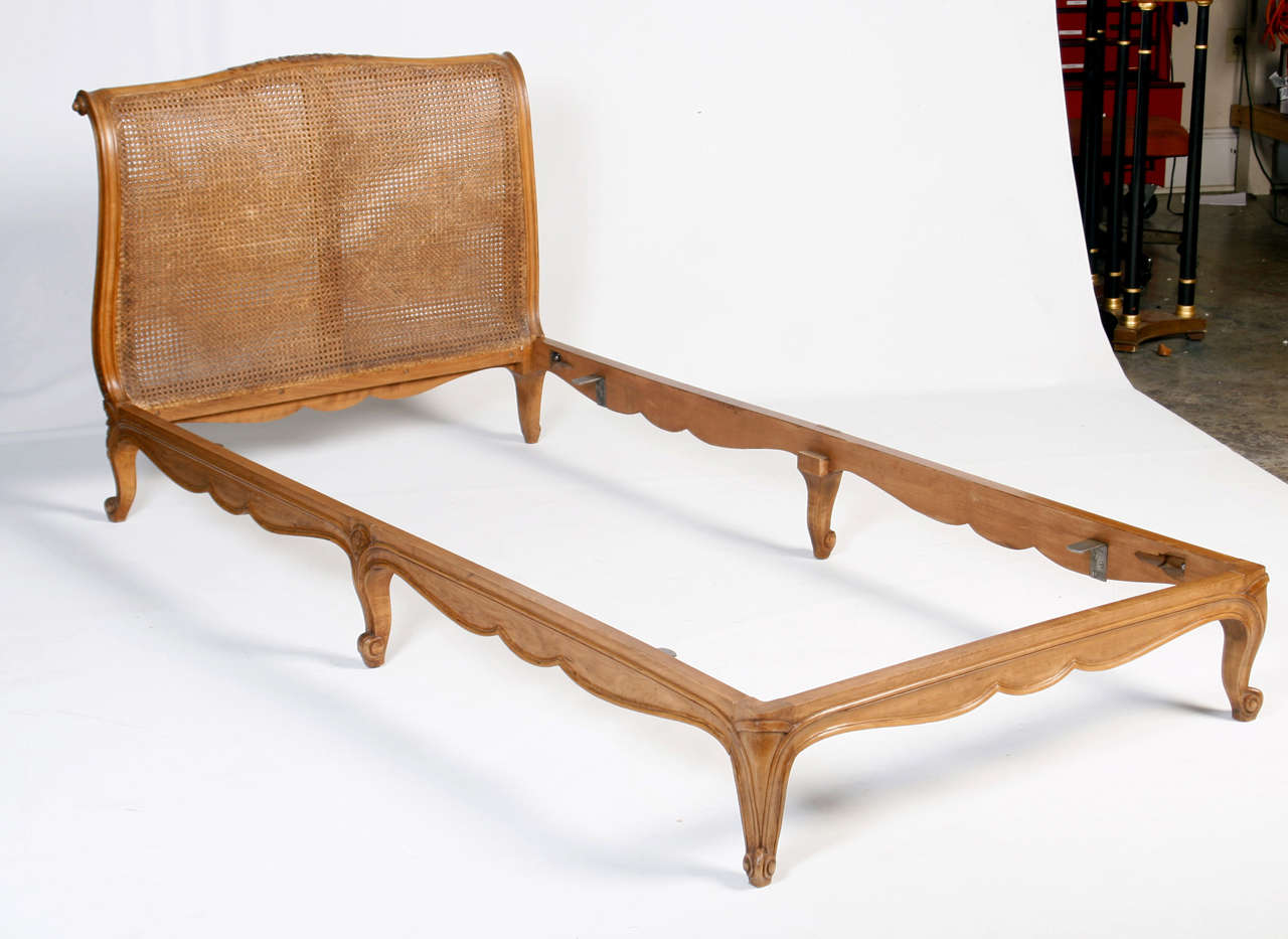 Louis XV Style Pair of Walnut Twin Beds