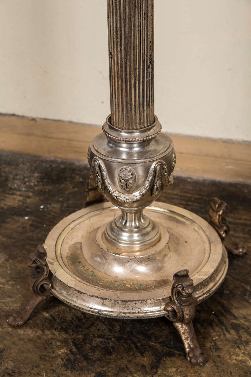 Mid-20th Century Silver Plated Bronze and Copper Candelabra