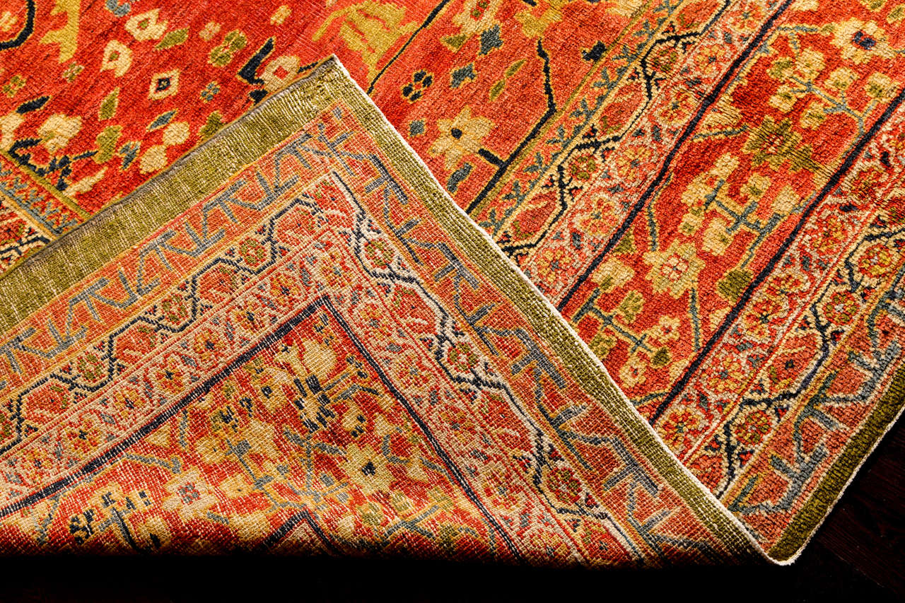 Antigua Alfombra Persa Sultanabad Rugs de 1880, Árbol de la Vida, Lana, 14' x 17' en venta 5