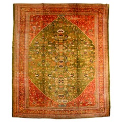 Antique 1880s Persian Sultanabad Rug, Tree of Life, 14' x 17'