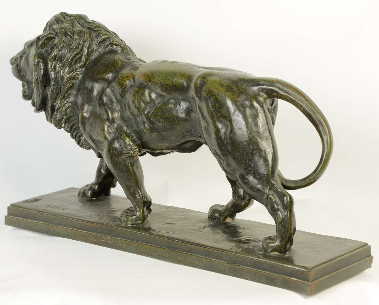 19th Century Walking Lion by Louis Barye