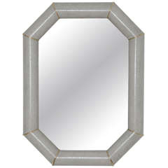 modern snake skin octagonnal mirror