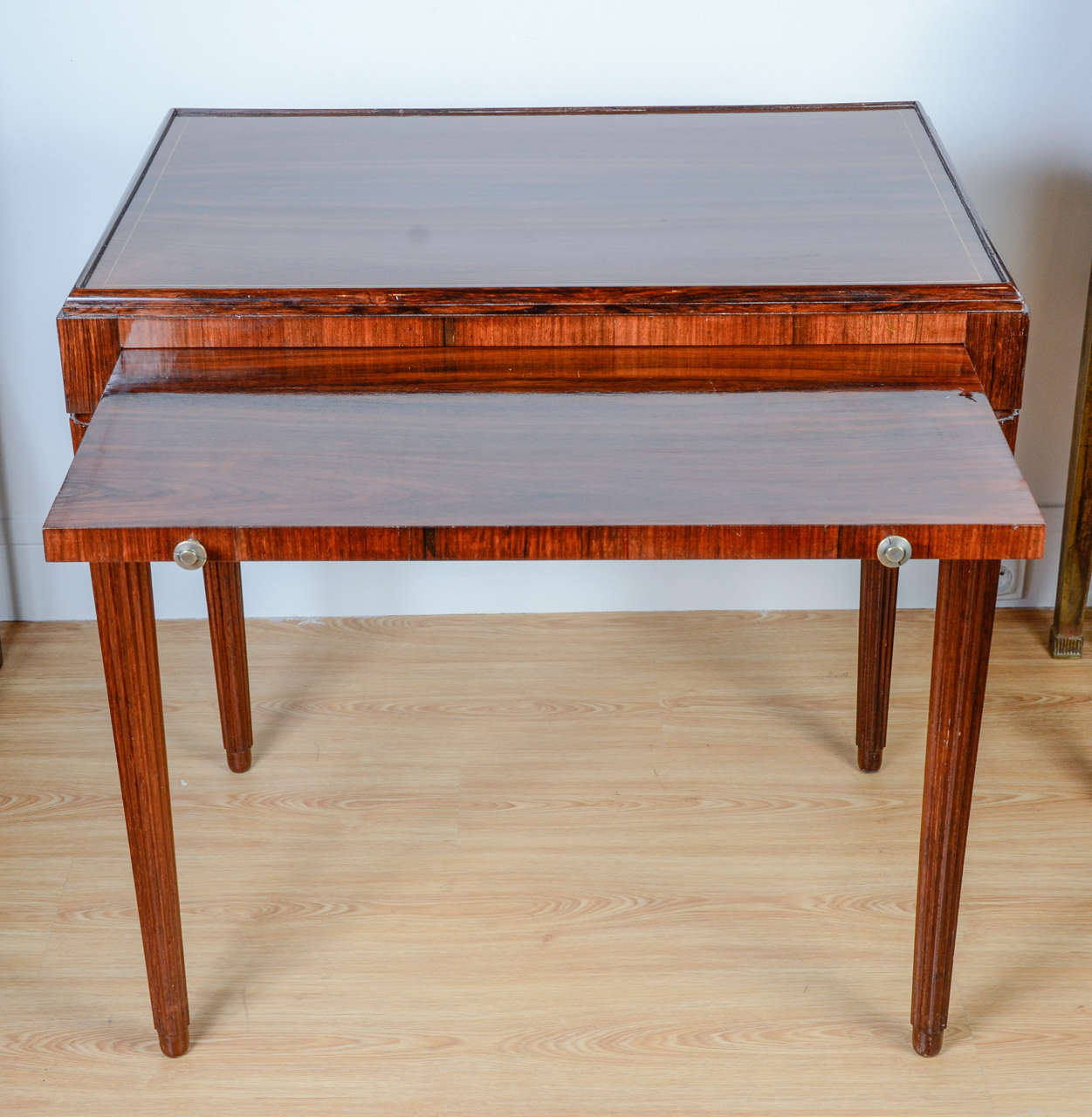 Plated 20th Century Rosewood Writing Desk DIM For Sale