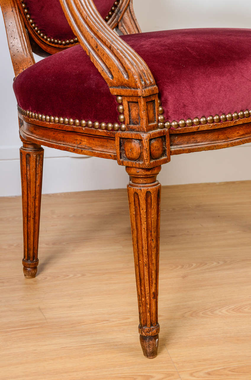 French 18th Century Louis XVI Cabriolet Armchairs