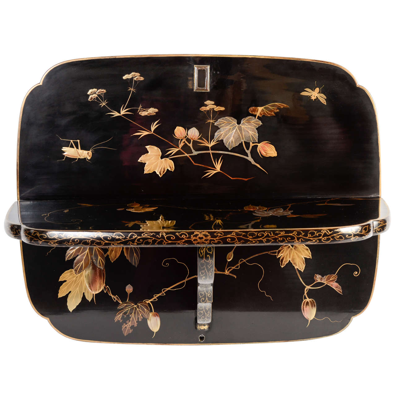 19th Century Japanese Lacquered Shelf For Sale
