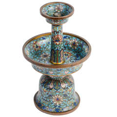 19th Century Pique Candleholder