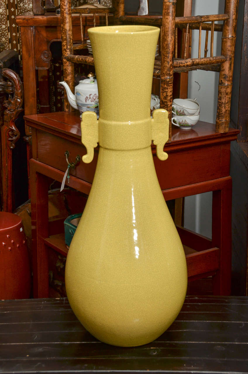 Contemporary Chinese Imperial Yellow Palace Jar In Excellent Condition In East Hampton, NY