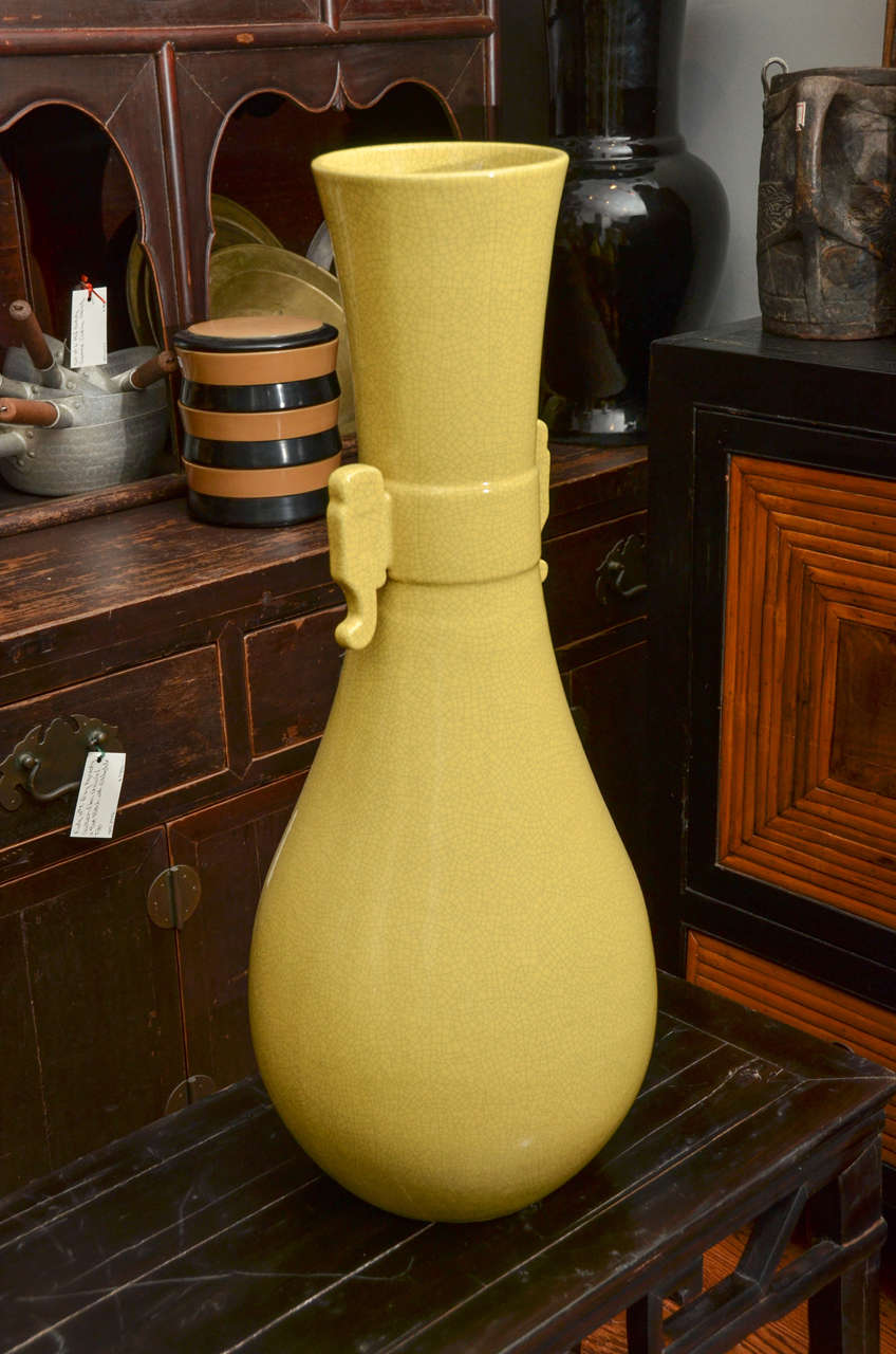 Ceramic Contemporary Chinese Imperial Yellow Palace Jar