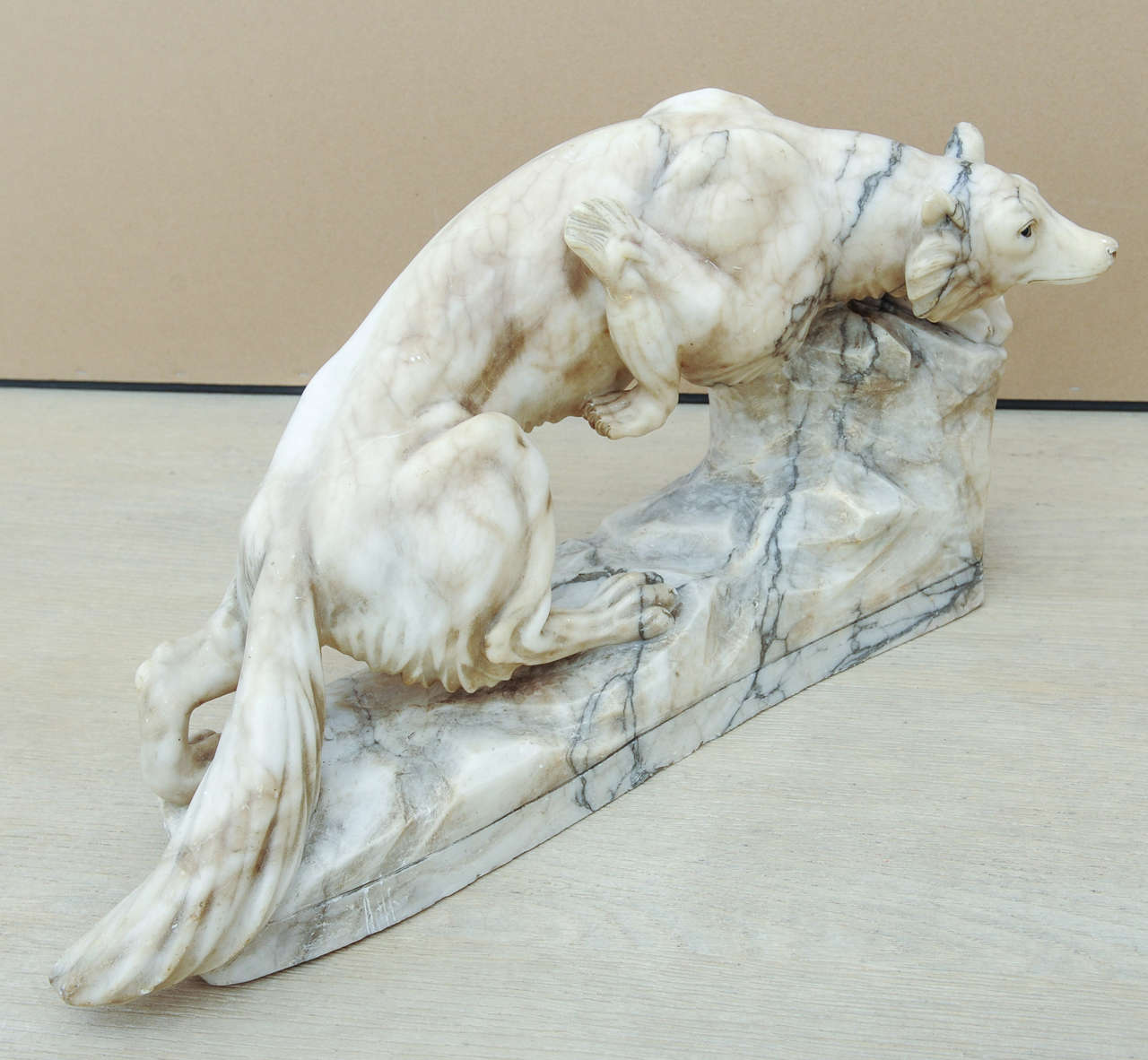 Italian Marble Wolf For Sale 1