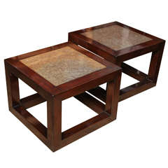 Square Tables with Stone Inset
