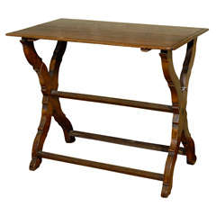 Antique Folding Trestle Table